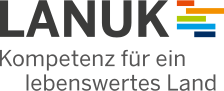 Das LANUK-Logo mit dem Motto "Kompetenz f&uuml;r ein lebenswertes Land"